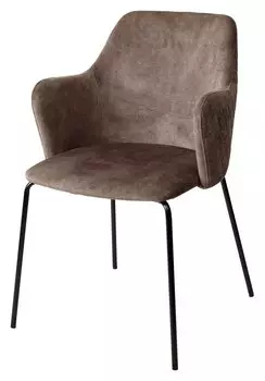 Стул AMARETTO VBP208 античный серо-бежевый/ черный каркас,