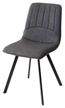 Стул ASHTON RU-08 антрацит/ черный каркас, экокожа