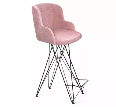 Стул барный SHT-ST39/S66 пыльная роза/чёрный муар
