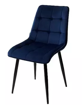 Стул CHIC BLUVEL-86 NAVY BLUE / черный каркас Выставочный образец