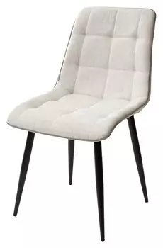 Стул CHIC HE622-01/ HE622-05 топленое молоко, ткань/ черный каркас