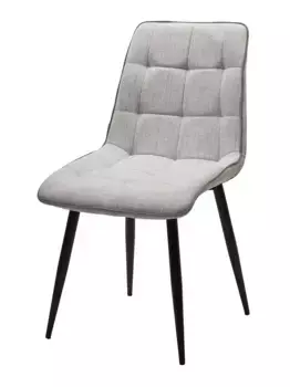 Стул CHIC HE622-20/ HE622-22 светло-серый, ткань/ чёрный каркас