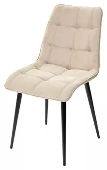 Стул CHIC-Q бежевый #5, велюр / черный каркас