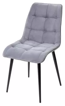 Стул CHIC-Q серый #27, велюр / черный каркас