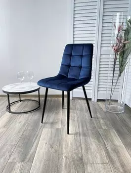 Стул CHILLI BLUVEL-86 NAVY BLUE, велюр