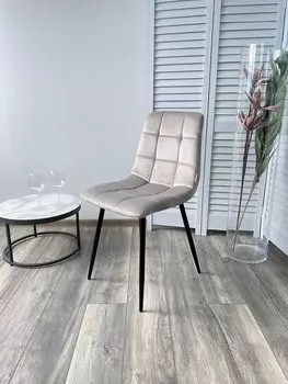 Стул CHILLI G062-37 серый шелк, велюр