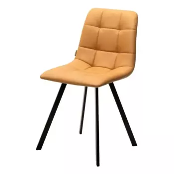 Стул CHILLI-Q SQUARE Oracul 542 Темно-жёлтый, экокожа PU / чёрный каркас