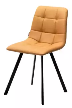 Стул CHILLI-Q SQUARE Oracul 542 Темно-жёлтый, экокожа PU / чёрный каркас