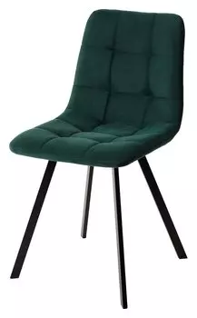 Стул CHILLI-Q SQUARE зеленый #19, велюр / черный каркас, 4 шт./1 к,