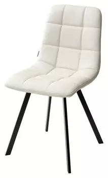 Стул CHILLI SQUARE HK017-01 светло-бежевый, PU/ черный каркас
