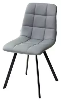Стул CHILLI SQUARE HK017-12 серый джинсовый, PU/ черный каркас