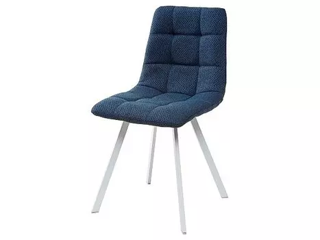 Стул CHILLI SQUARE TRF-06 полночный синий, ткань/ белый каркас
