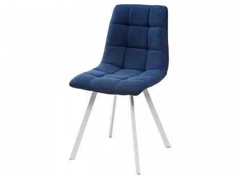 Стул CHILLI SQUARE UF860-14B полночный синий, ткань/ белый каркас