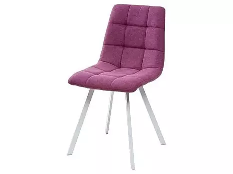 Стул CHILLI SQUARE UF860-15B сияющая орхидея, ткань/ белый каркас