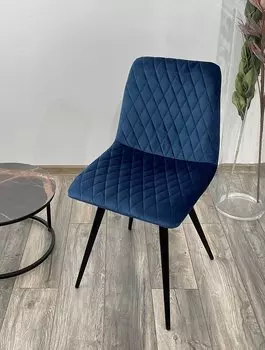 Стул CHILLI-X СИНИЙ #29, велюр / черный каркас, 4 шт/ 1 к,