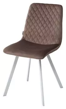 Стул DAIQUIRI BLUVEL-38 LATTE / белый каркас, велюр