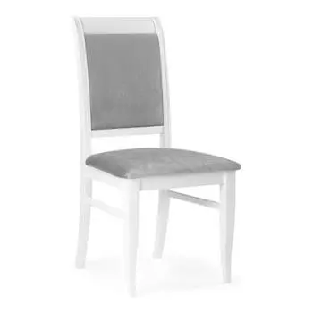 Стул деревянный Авелин серый велюр / белый