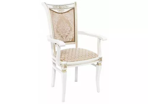 Стул деревянный Mariano молочное / патина