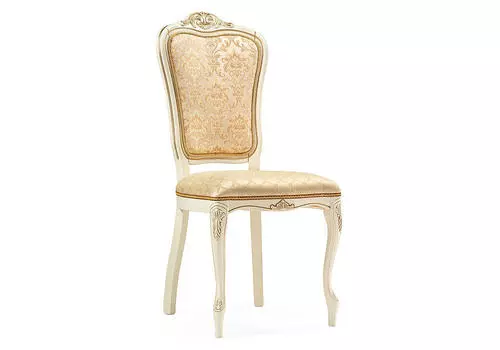 Стул деревянный Руджеро патина золото / бежевый комби