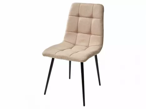 Стул ДИЛАН, цвет бежевый, ткань / черный каркас