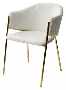 Стул DILL WZ2042-18 белая галька, фактурный велюр / золотой каркас