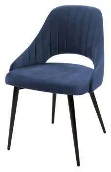 Стул FANTINE-LS СИНИЙ #29, велюр / черный каркас