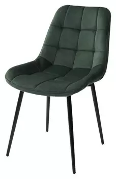 Стул ХОФМАН, цвет изумрудный #H30, велюр / черный каркас