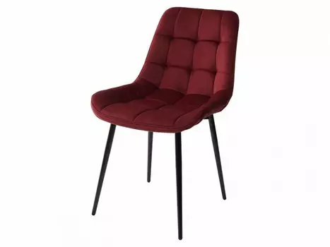 Стул ХОФМАН, цвет винный #H47, велюр / черный каркас