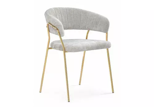 Стул Kamelia 1 light gray fabric/gold