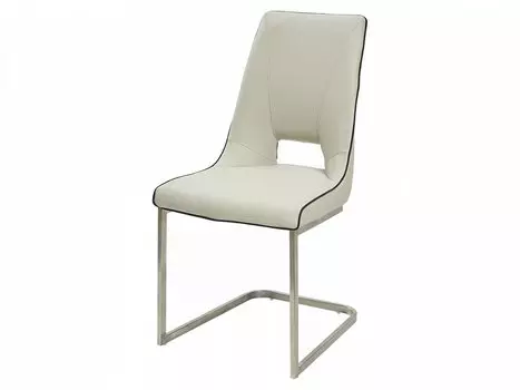 Стул LABUAN Скоба LIGHT GREY, экокожа