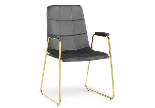 Стул Lana Тёмно-серый/ Золотой