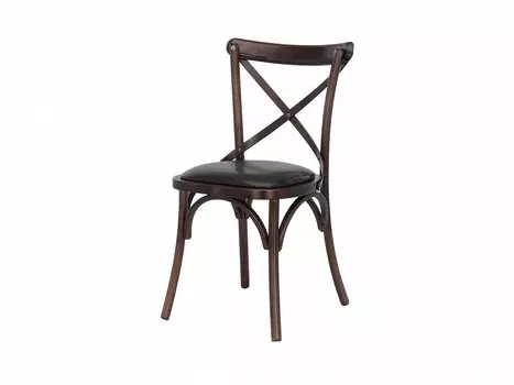 Стул Leset Грид мягкий Тёмный орех, к/з Шоколад