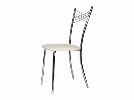 Стул Лион Хром/ Бежевый