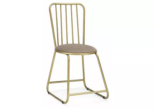 Стул Лирион бежевый велюр/золото