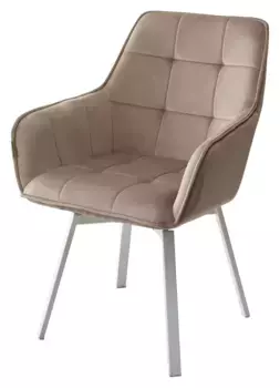 Стул MAVERICK 360 град. поворот. BLUVEL-40 BEIGE/белый каркас