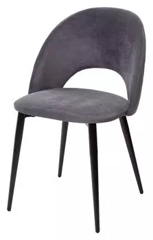 Стул MAX серый #27, велюр / черный каркас