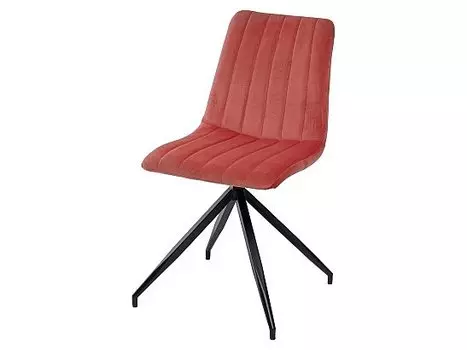 Стул MILLER живой коралл/ черный каркас, велюр