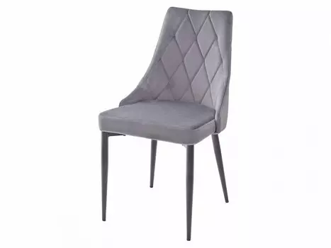 Стул NEPAL BLUVEL-14 GREY/ серый каркас, велюр