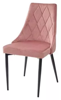 Стул NEPAL BLUVEL-52 PINK/ черный каркас, велюр