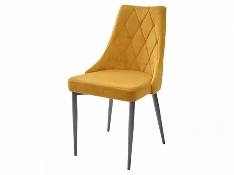 Стул NEPAL BLUVEL-68 YELLOW/ серый каркас, велюр