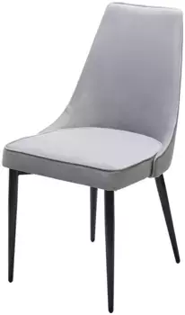 Стул NEPAL-P СВЕТЛО-СЕРЫЙ BM-4, велюр/ черный каркаc