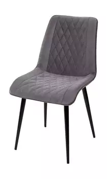Стул Поль серый #27, велюр / черный каркас, 4 шт./ 1 к.