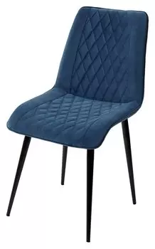 Стул Поль синий #29, велюр / черный каркас, 4 шт./ 1 к.