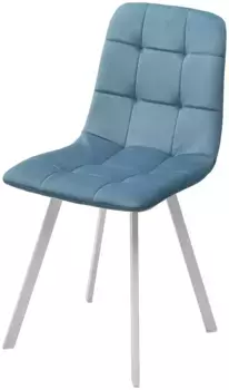 Стул РИЧИ H-52 Бирюзовый, велюр / белый каркас