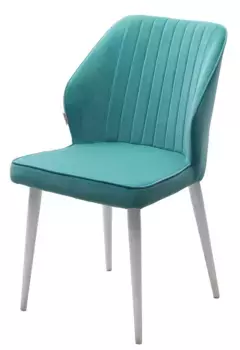 Стул SEATTLE 505-48 Мята, без пальчиковый велюр / белый каркас