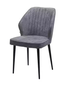 Стул SEATTLE-V Kashemir 974 Серо-голубой, велюр/чёрный каркас