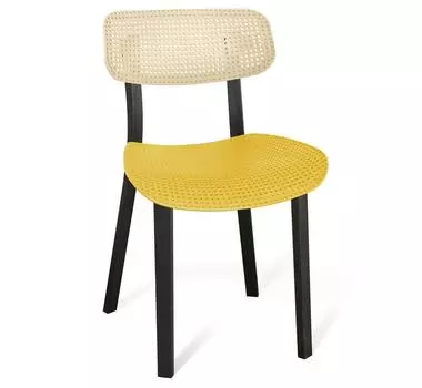 Стул SHT-S85 бежевый/желтый/чёрный