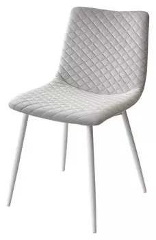 Стул TINTIN BLUVEL-03 LIGHT GREY / белый каркас