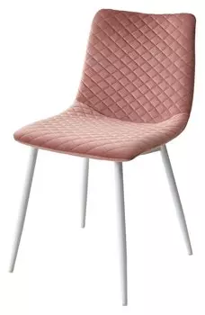 Стул TINTIN BLUVEL-52 PINK / белый каркас