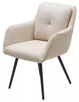 Стул VALLEYS Бежевый Lake-110, ткань/чёрный каркас